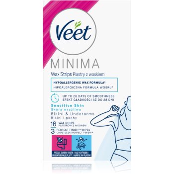Veet Minima Hypoallergenic benzi depilatoare cu ceară, pentru zona inghinală - imagine 2